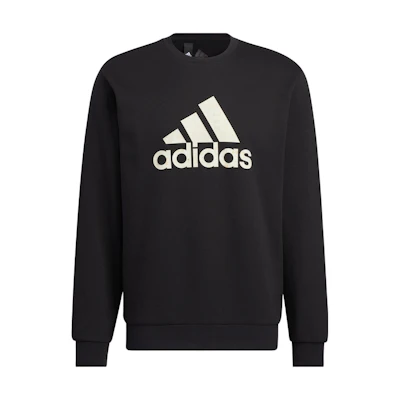 adidas Printed Logo Crewneck Long Sleeve Sweatshirt Black HN8995
