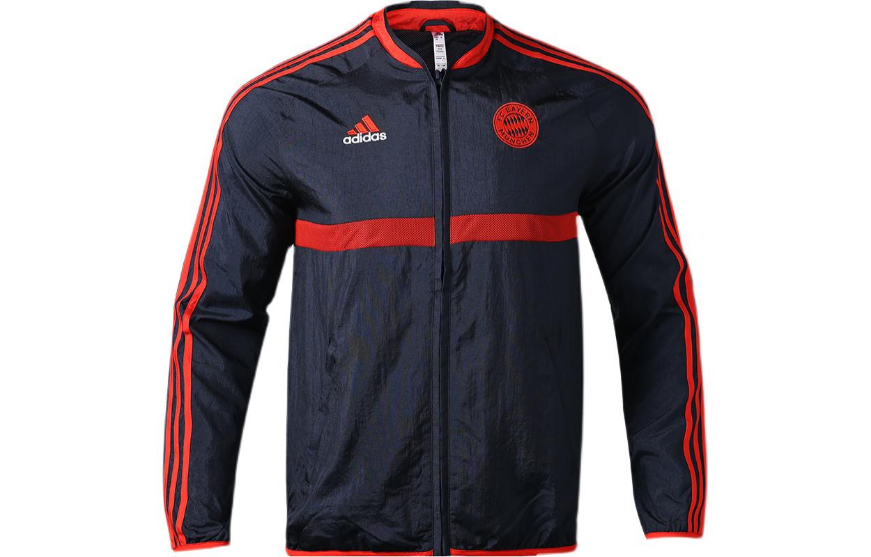 adidas Printed Logo Zip-Up Long Sleeve Jacket Black GR0696