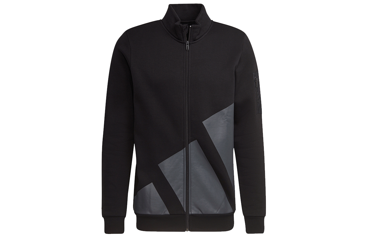 adidas Printed Long-Sleeve Track Jacket - Black HI1187