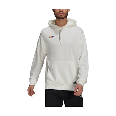 adidas Printed Loose-Fit Hoodie White H61132