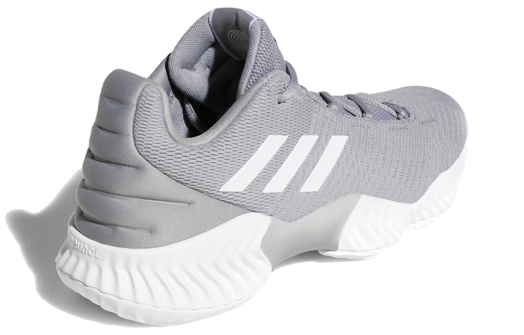 Shop adidas Pro Bounce 2018 Low 低幫 籃球鞋 男款 灰白