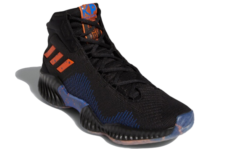 Shop adidas Pro Bounce 2018 防滑耐磨 中筒 實戰籃球鞋 男款 黑橙藍
