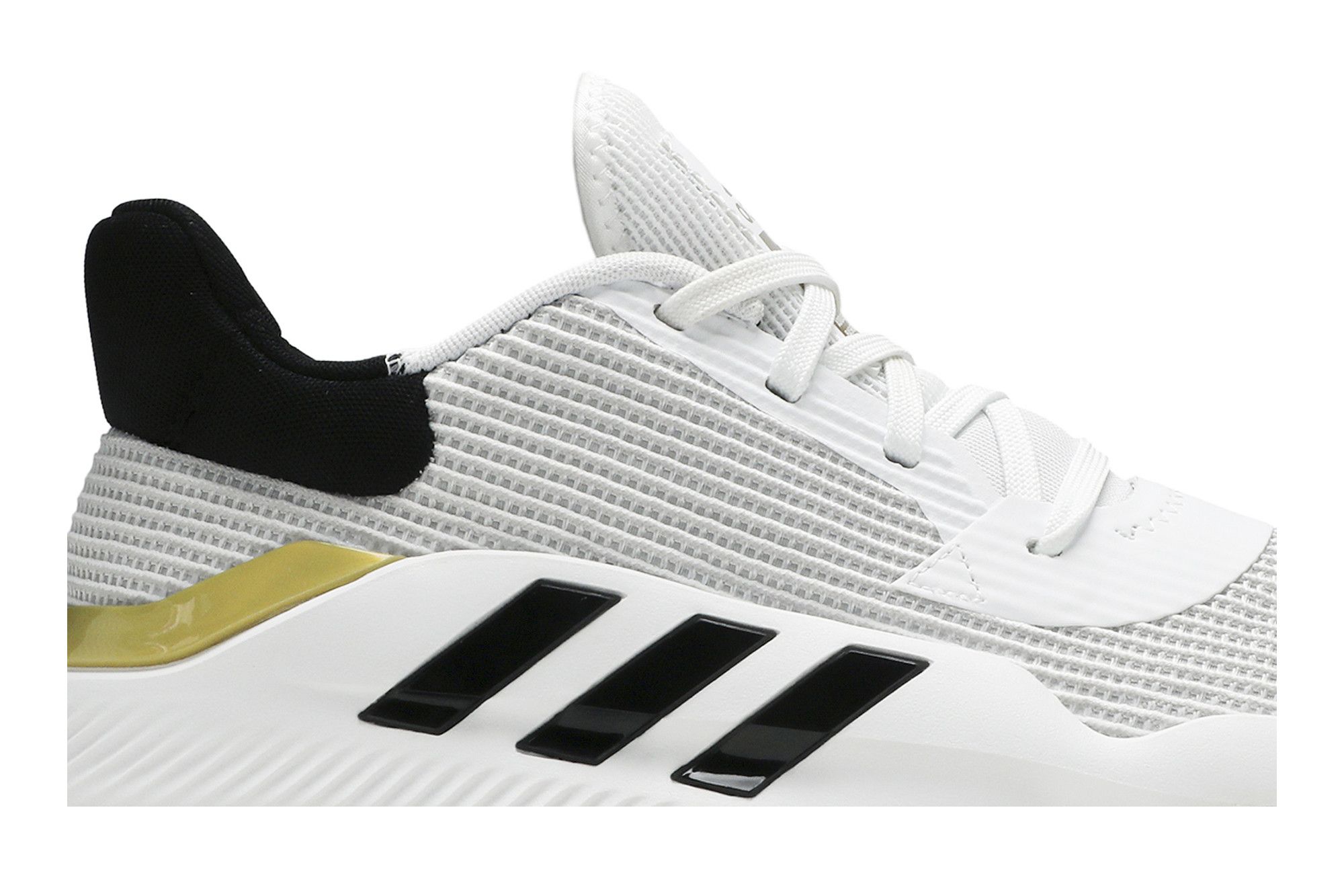Order adidas Pro Bounce 2019 Low ''Weiß Schwarz Gold'' EF0472