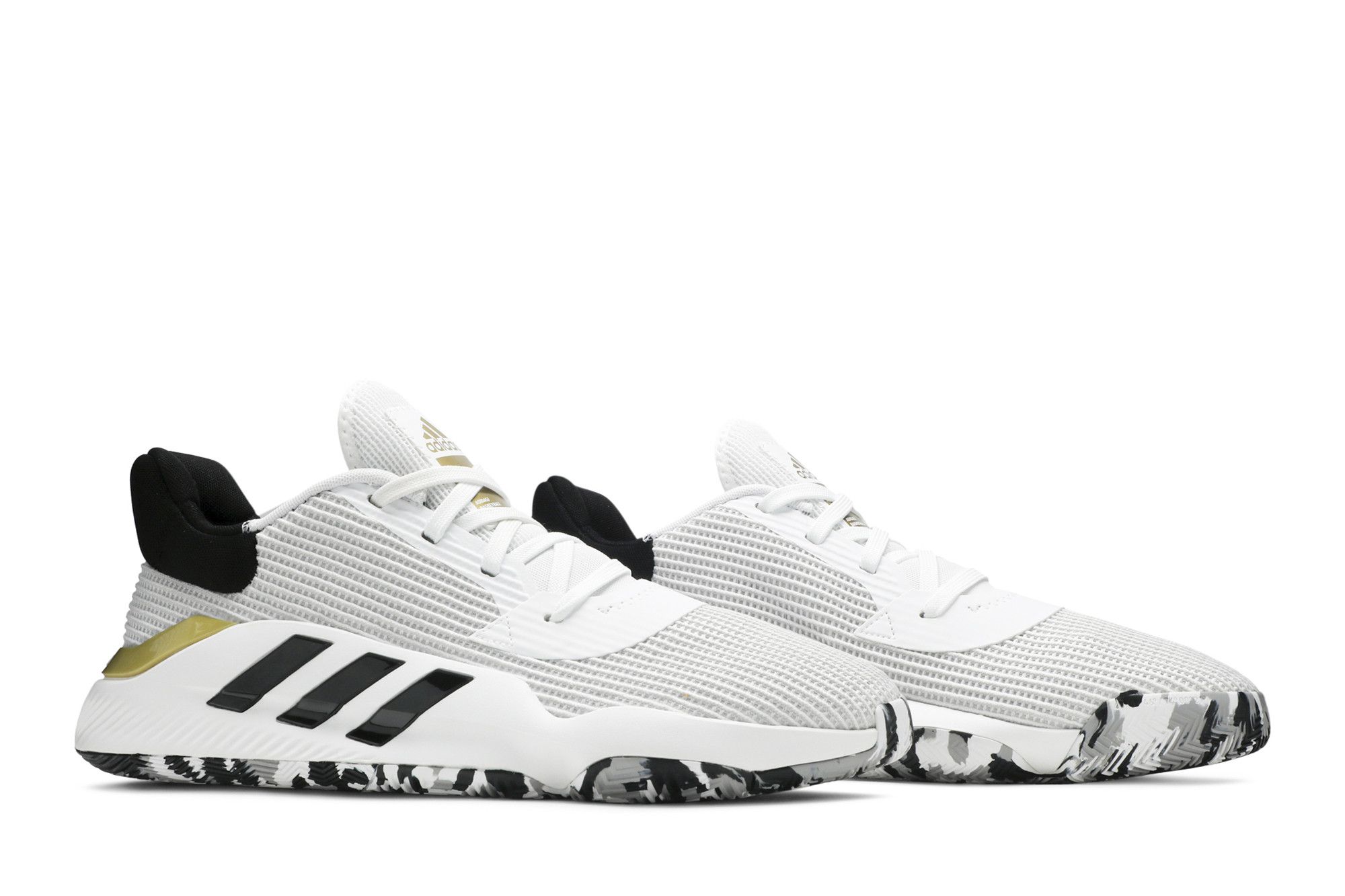 Cheap adidas Pro Bounce 2019 Low ''Weiß Schwarz Gold'' EF0472