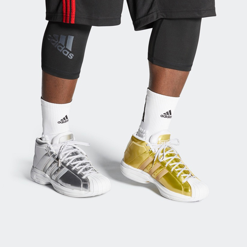 Sizing adidas Pro Model 2G 'Gold and Silver Metallic' FW9488