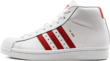 (Youth) adidas Pro Model High J 'White Scarlet' FV4794