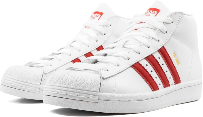 (JR) adidas Pro Model Tinggi J 'Putih Scarlet' FV4794 Lookbook (JR) adidas Pro Model Tinggi J 'Putih Scarlet' FV4794