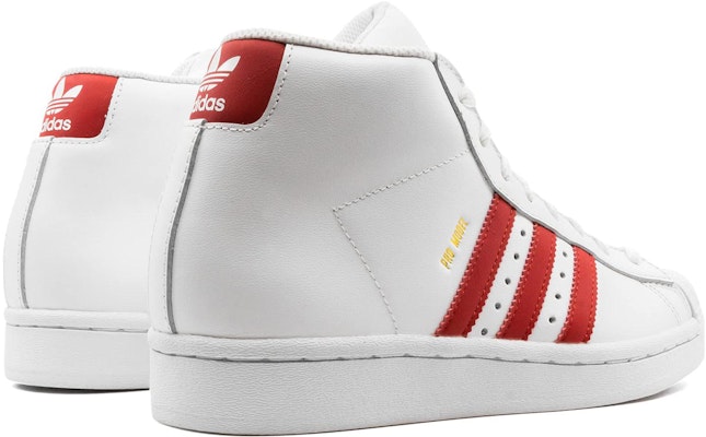 (JR) adidas Pro Model Tinggi J 'Putih Scarlet' FV4794 Shop (JR) adidas Pro Model Tinggi J 'Putih Scarlet' FV4794