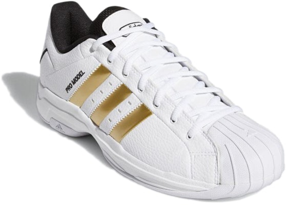 adidas Pro Model 2G Low 'White Gold Metallic' H68060 Lookbook adidas Pro Model 2G Low 'White Gold Metallic' H68060