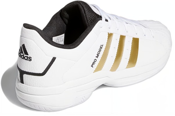 adidas Pro Model 2G Low 'White Gold Metallic' H68060 Shop adidas Pro Model 2G Low 'White Gold Metallic' H68060