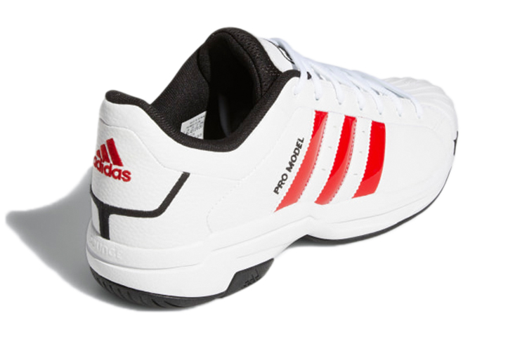 Shop adidas PRO Model 2G 低筒 實戰籃球鞋 男款 白紅