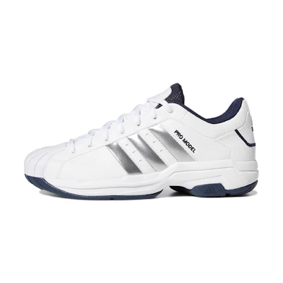 adidas Pro Model 2G Low 'White Silver Metallic Navy'