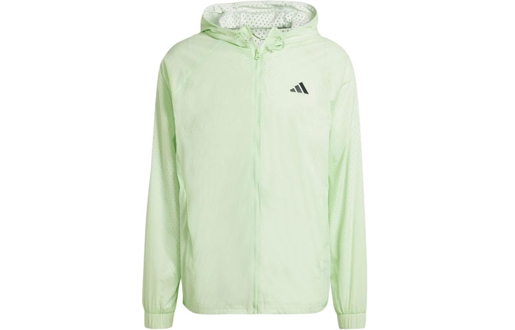 adidas Pro Semi-Transparent Jacket Australian Open Series Zip Hoodie Light Green IL7379
