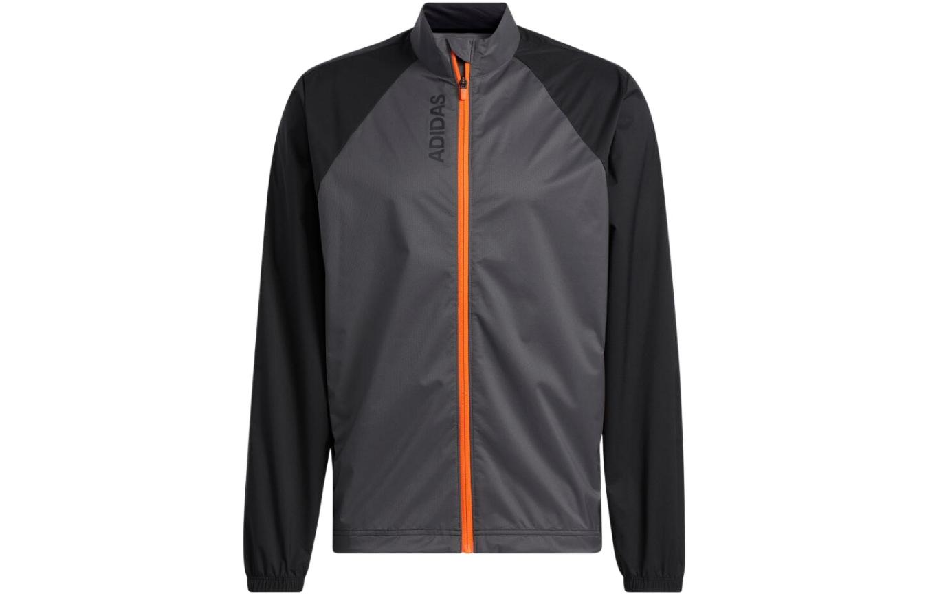 adidas Provisional Colorblock Golf Water-Resistant Jacket Gray Black HF9187