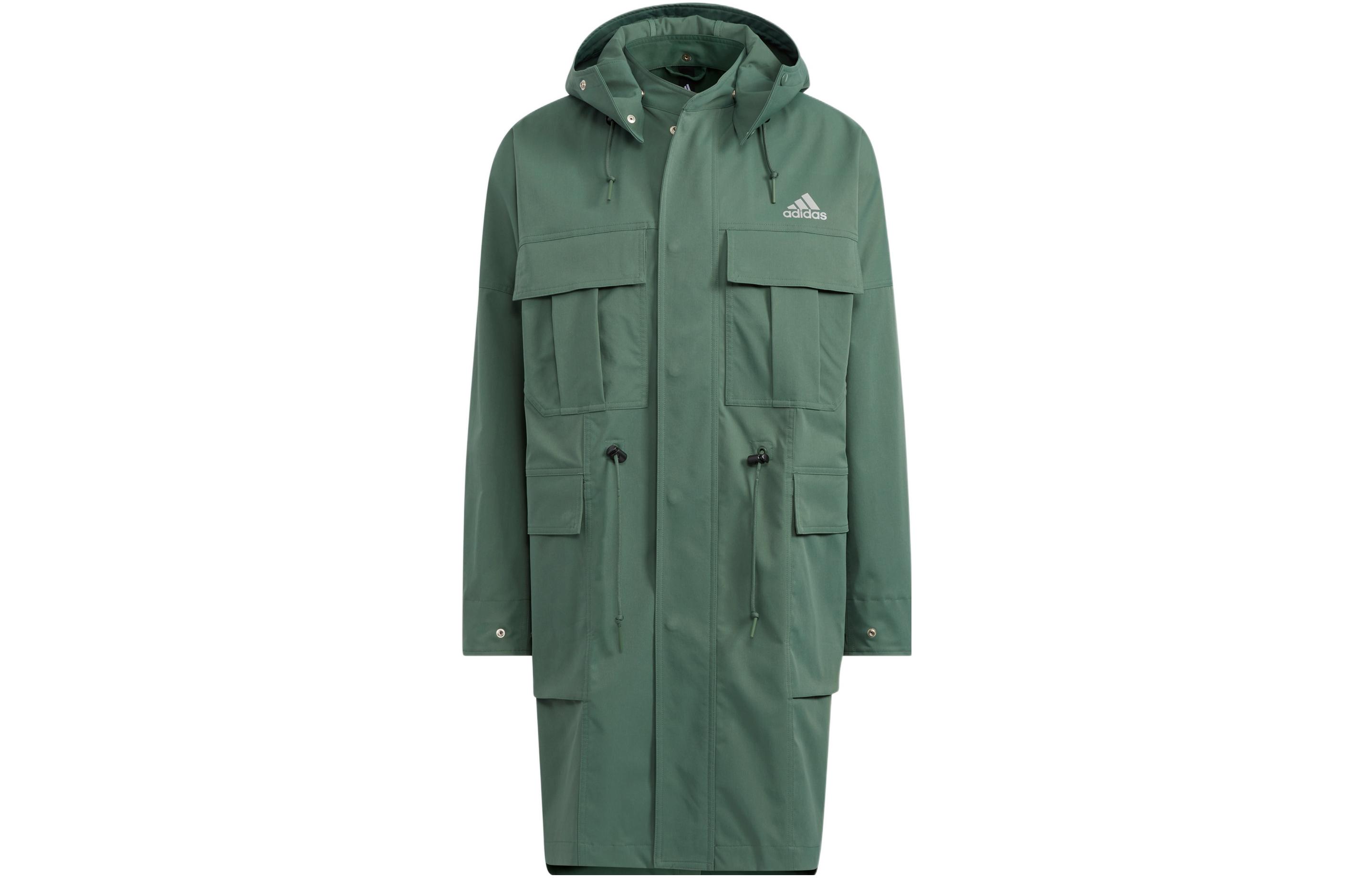 adidas PRSVE Utility Jacket Green with Logo Print & Multi-Pocket Design HM2710