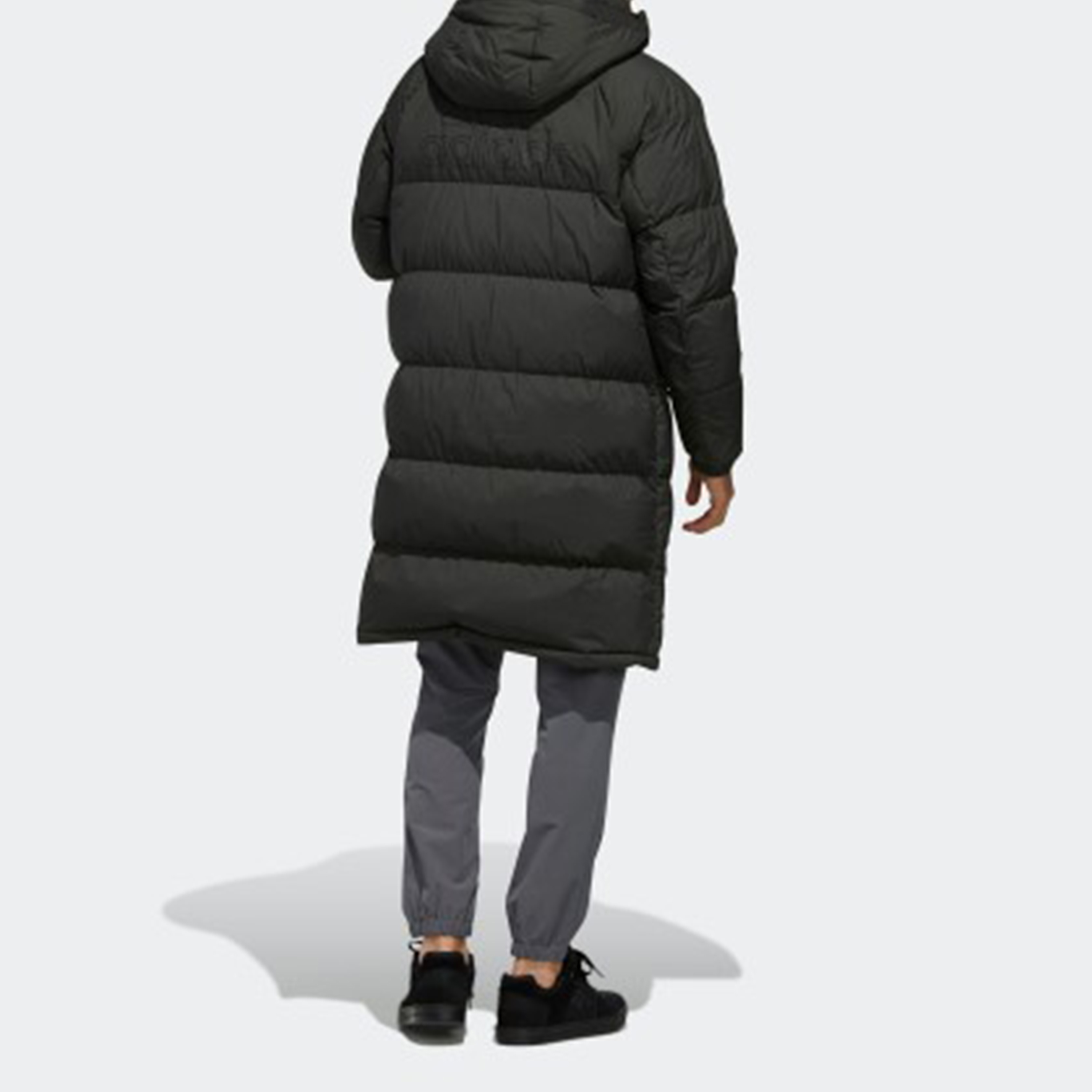 Sizing adidas Puffy Long Down Jacket Earth Brown Winter Hooded Coat EH4007