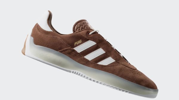 Order Adidas Puig Sneakers Bekas Coklat/Putih Awan/Emas Metalik JQ1122
