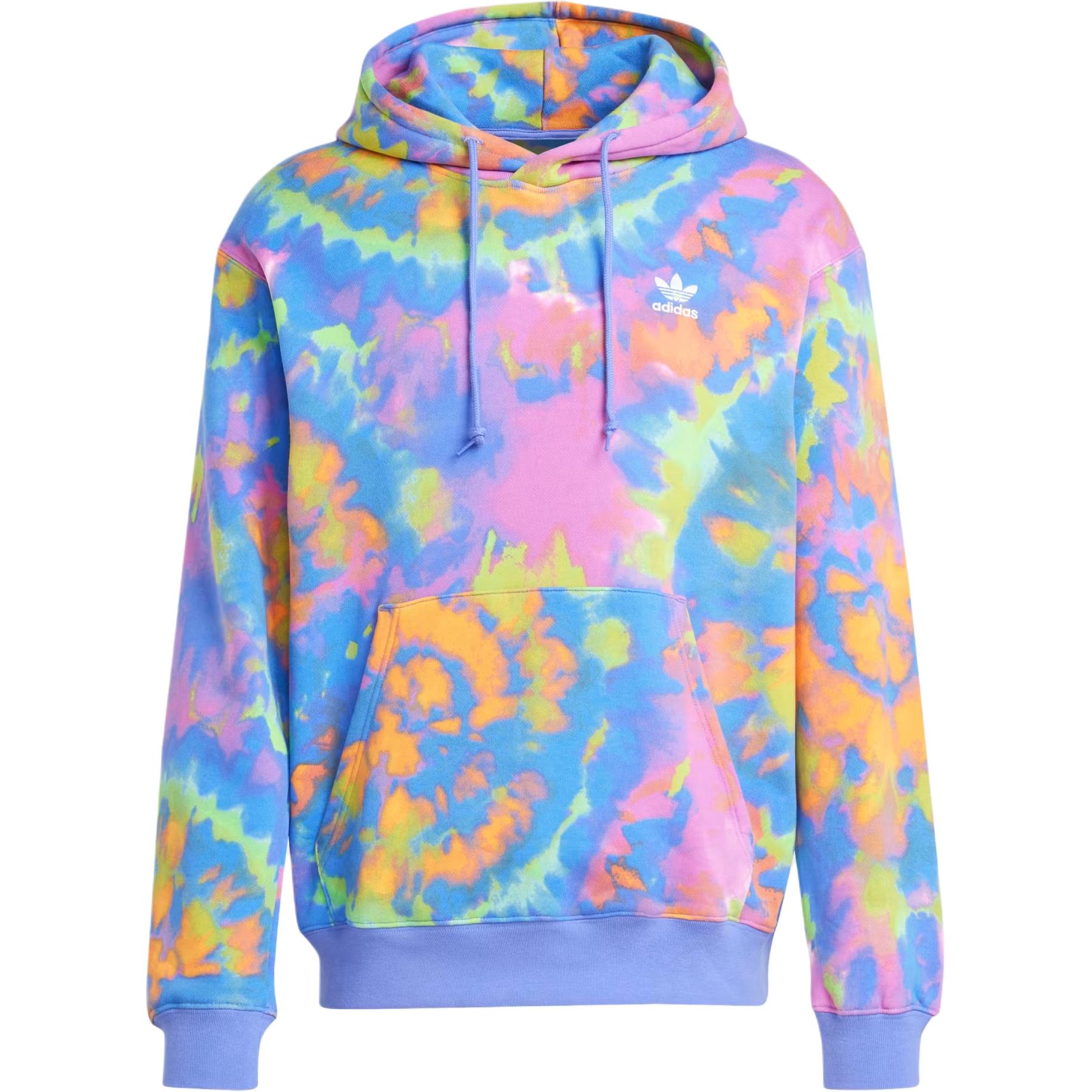 adidas Pullover Hoodie All-Over Print Loose Fit Semi Cobalt Blue IX6692