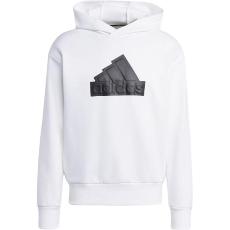 adidas Pullover Hoodie with Logo Print - White IC3746