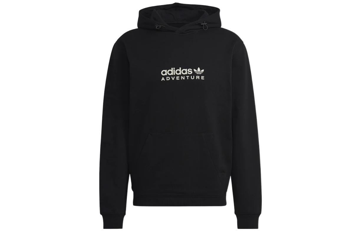 adidas Pullover Sweatshirt Black - Minimalist Logo Vintage Style HK5002