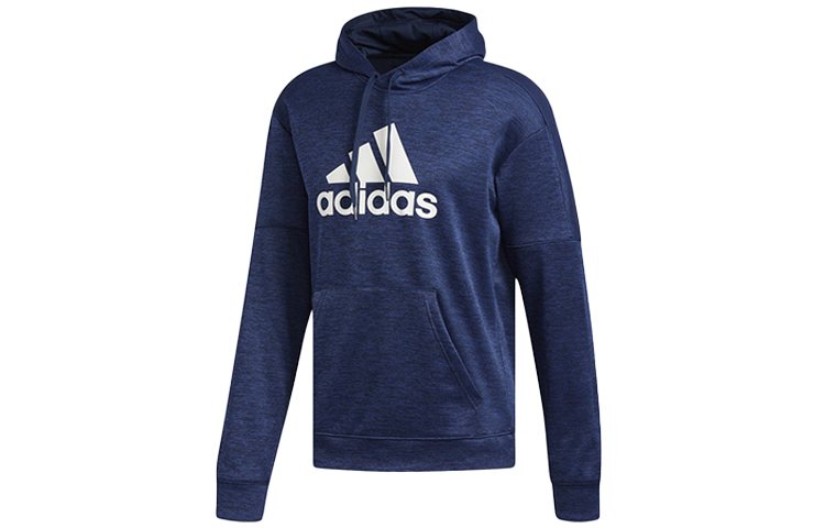 adidas Pullover Sweatshirt Navy Blue with Bold Logo Graphic Design DH9320