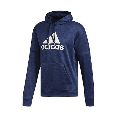 adidas Pullover Sweatshirt Navy Blue with Bold Logo Graphic Design DH9320