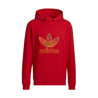 adidas Pullover Sweatshirt with Colorful Logo Print in Light Crimson HD0318