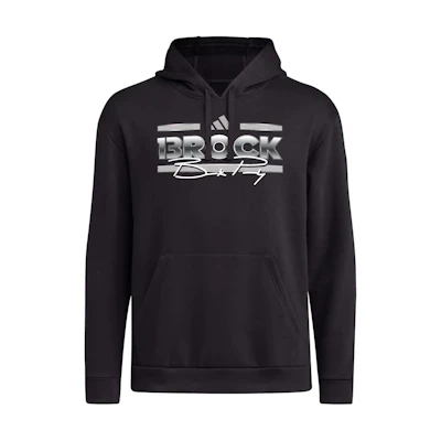 adidas Purdy Graphic Black Hoodie Football Long-Sleeve Letter Print JL8338