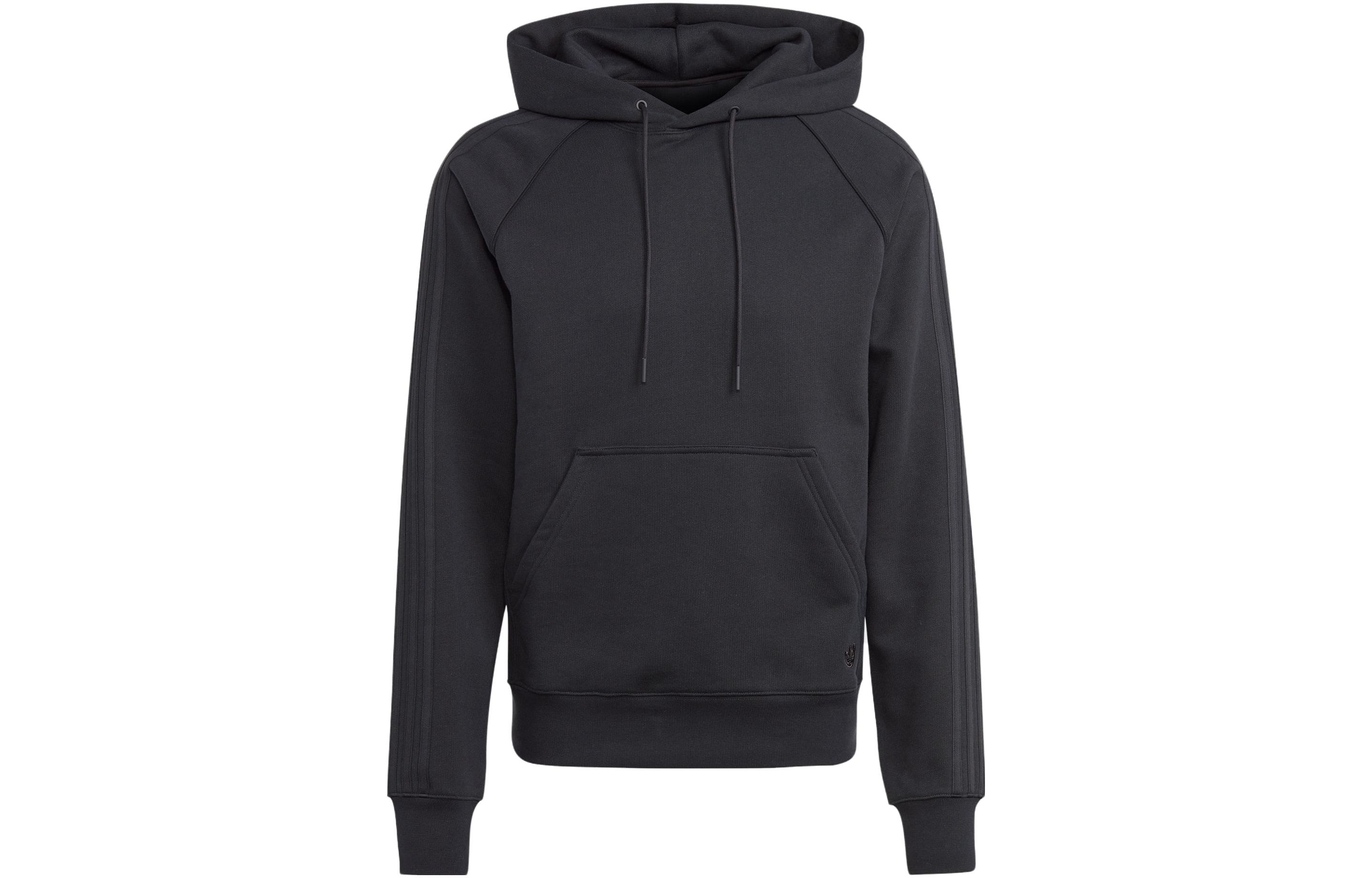 adidas Pure Color Black Hoodie Long-Sleeve Sportswear IL6156