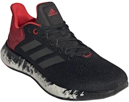 adidas PureBoost 21 'Hitam Merah Menyala' GV7702 Lookbook adidas PureBoost 21 'Hitam Merah Menyala' GV7702