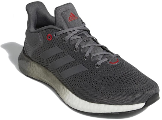 adidas PureBoost 21 'Kelabu Vivid Merah' GZ1530 Lookbook adidas PureBoost 21 'Kelabu Vivid Merah' GZ1530