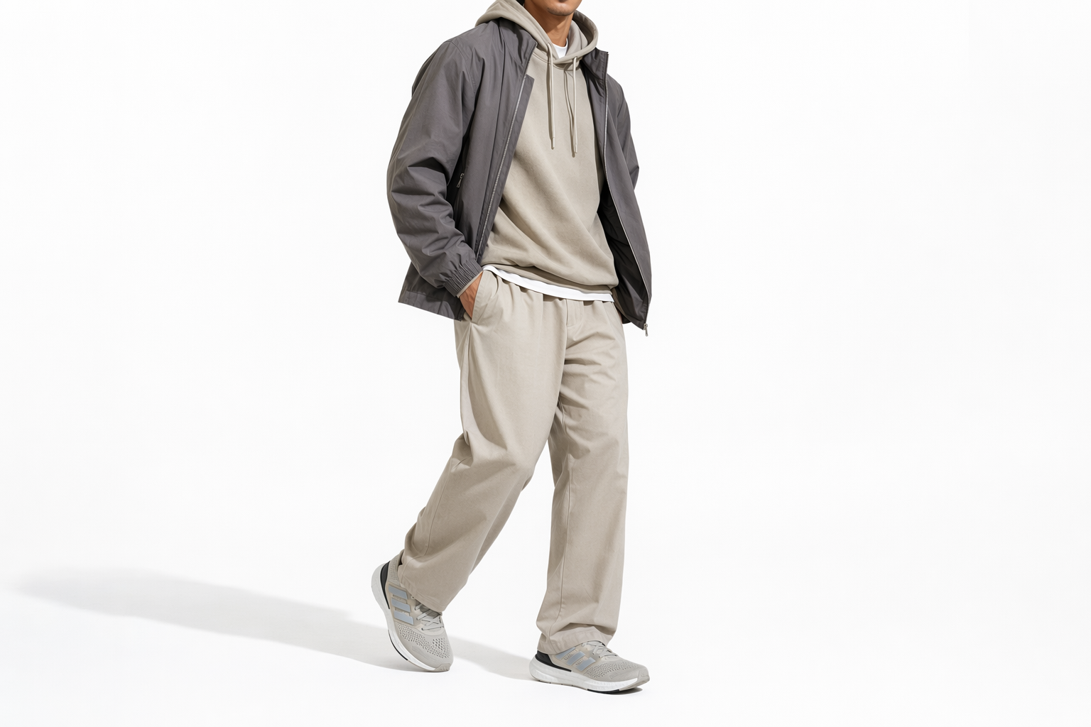 Order adidas Pureboost 23 減震耐磨 低筒 跑步鞋 男款 灰黑