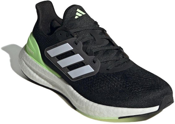 adidas PureBoost 23 Wide 'Black Green Spark' IF9657 Lookbook adidas PureBoost 23 Wide 'Black Green Spark' IF9657