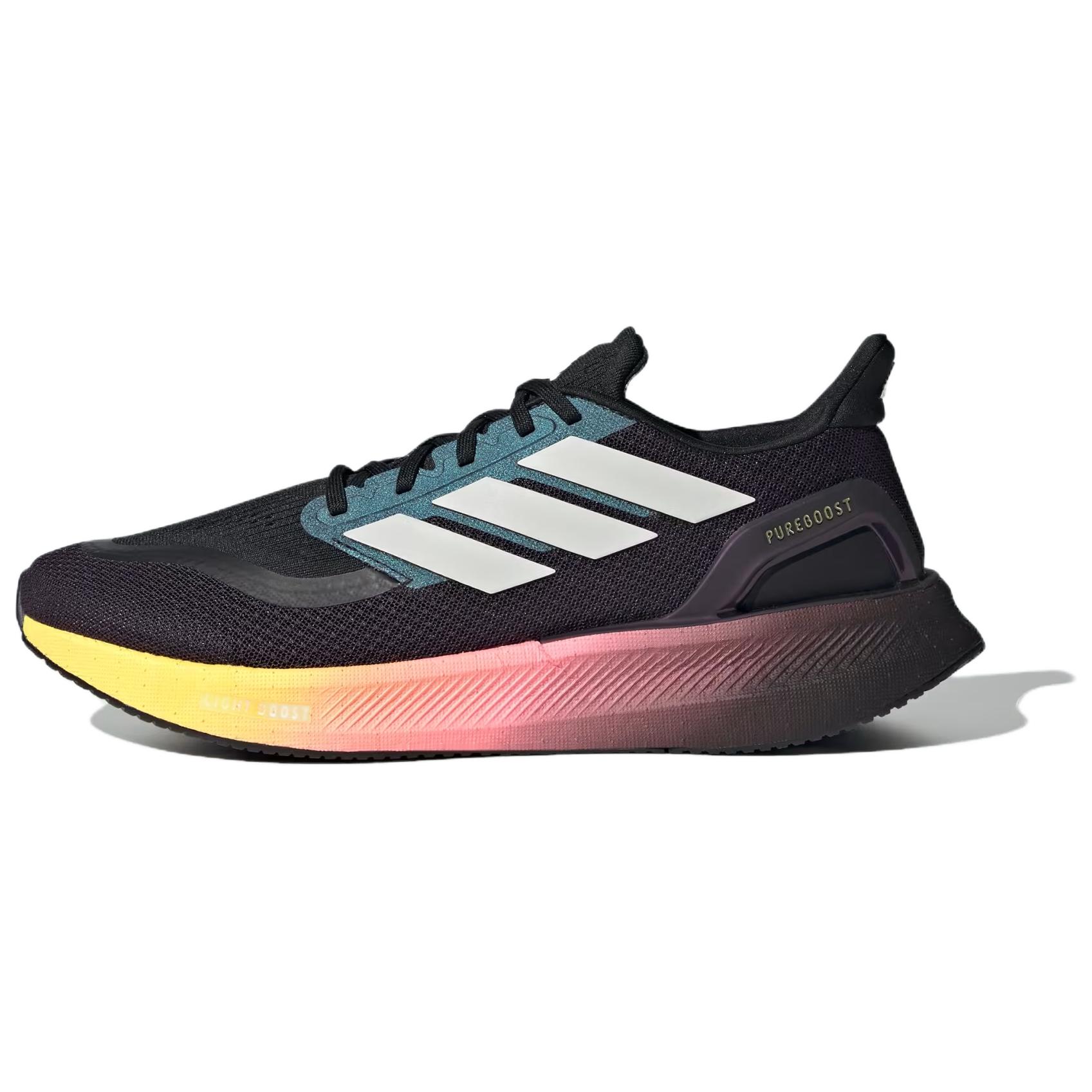 adidas PUREBOOST 5 Black White Comfortable Low-Top Running Shoes IH3833
