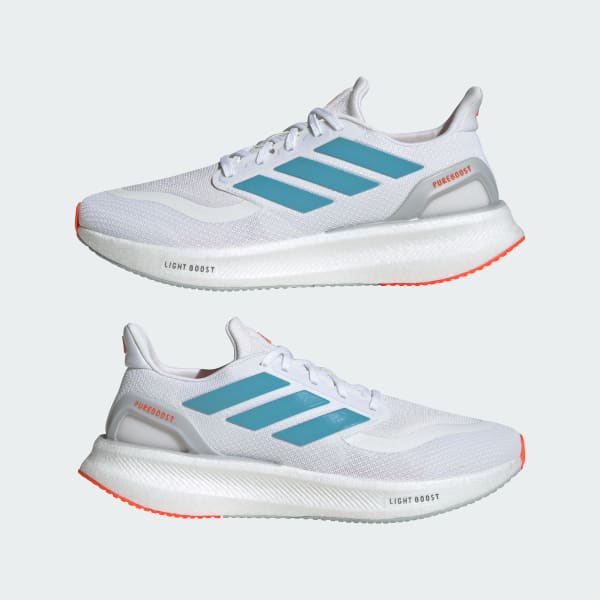 Cheap Adidas Pureboost 5 Kasut Lari Putih Awan/Preloved Ink/Impact Oren JH6443