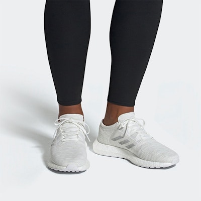 adidas PureBoost Go 'Cloud White' Putih Awan F35787 Details for adidas PureBoost Go 'Cloud White' Putih Awan F35787
