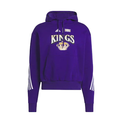 adidas Purple Hoodie with Logo Graphic Print HS0587