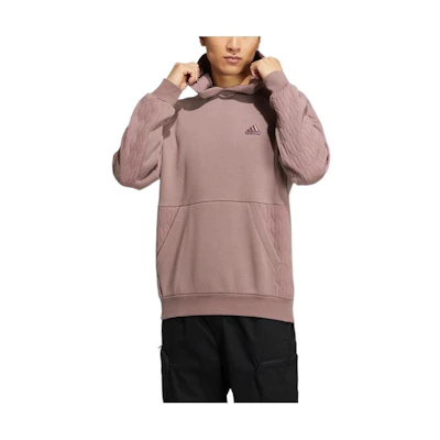 adidas Purple Hoodie with Solid Logo Print Design HN9000