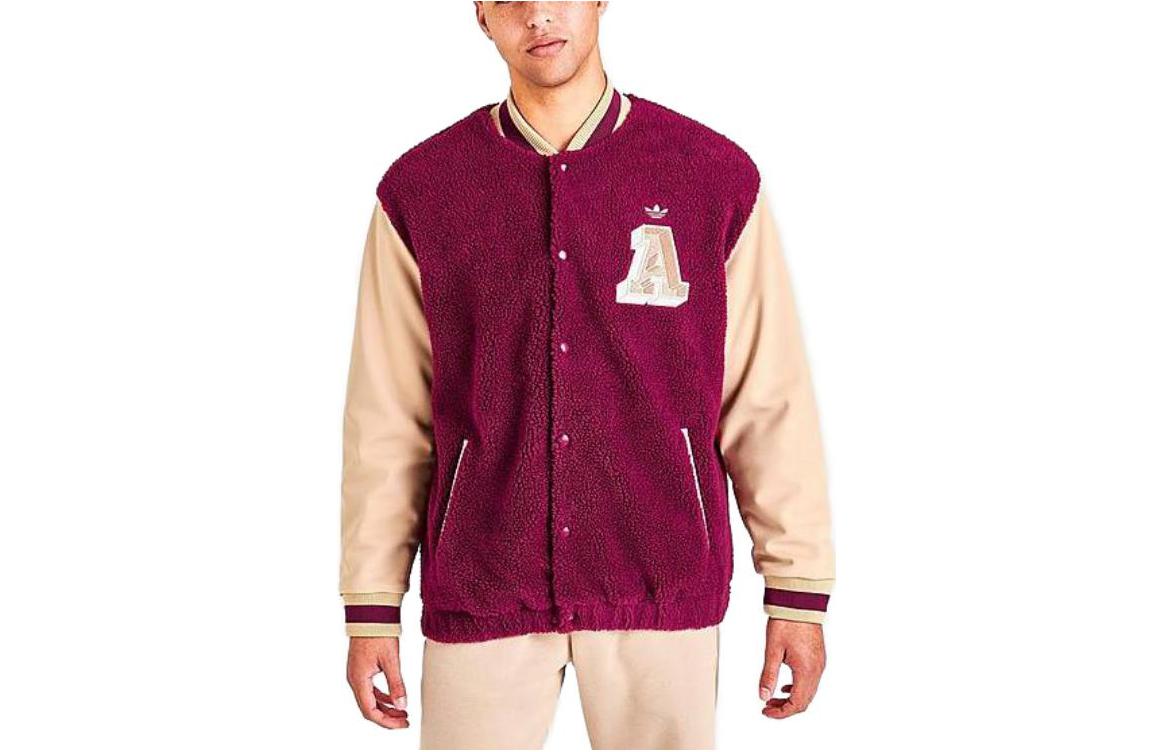 Order adidas Jaket Baseball Warna Ungu dengan Cetak Huruf HY6037