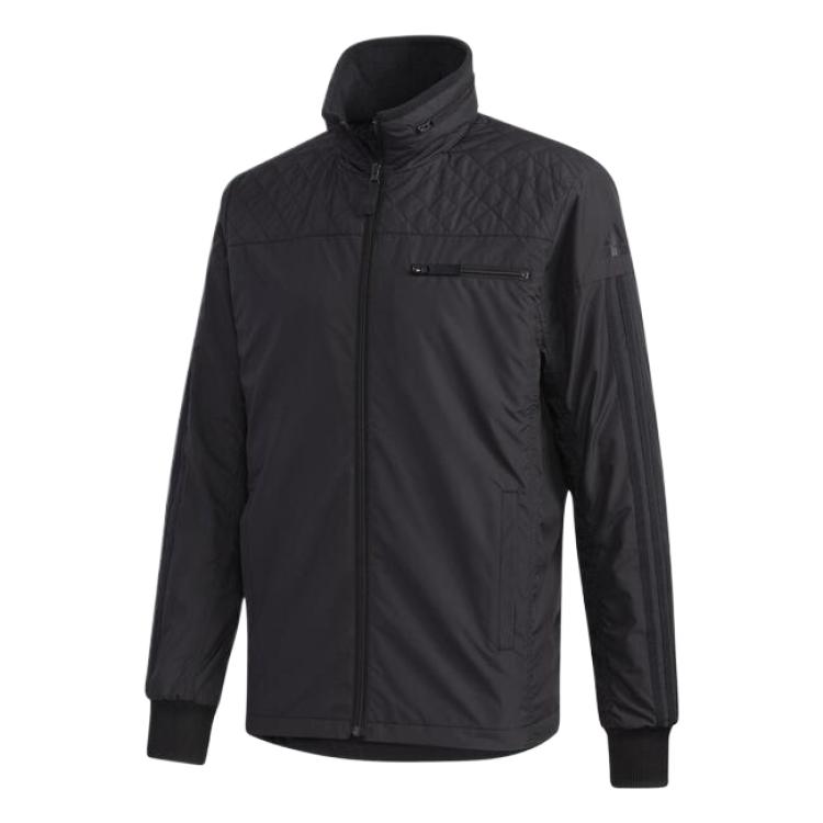 adidas Quick-Dry Solid Hidden Hood Zip Jacket - Black GN8841
