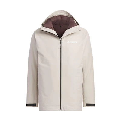 adidas RAIN RDY 3-In-1 Reversible Waterproof Windproof Outdoor Jacket Off-White IL8969