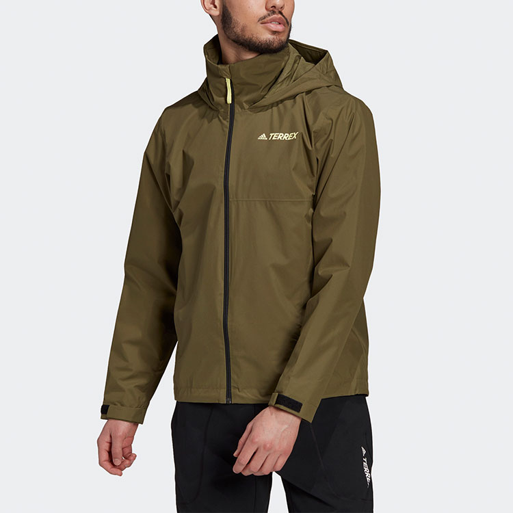 Shop adidas RAIN RDY Terrex Mt Rr Waterproof Windproof Outdoor Jacket Green Mens GU6485