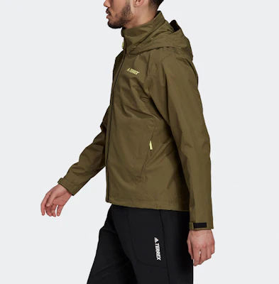 adidas RAIN RDY Terrex Mt Rr Waterproof Windproof Outdoor Jacket Green Mens GU6485 Details for adidas RAIN RDY Terrex Mt Rr Waterproof Windproof Outdoor Jacket Green Mens GU6485
