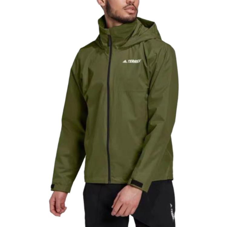 Sizing adidas RAIN RDY Terrex Mt Rr Waterproof Windproof Outdoor Jacket Green Mens GU6485