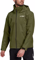 Sizing adidas RAIN RDY Terrex Mt RR 防水防風綠色戶外夾克 男款 GU6485