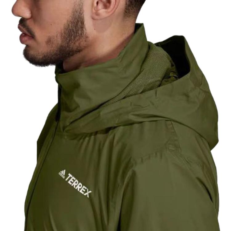 Cheap adidas RAIN RDY Terrex Mt Rr Waterproof Windproof Outdoor Jacket Green Mens GU6485