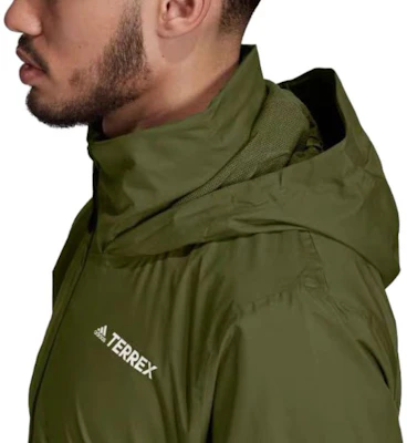 adidas RAIN RDY Terrex Mt Rr Waterproof Windproof Outdoor Jacket Green Mens GU6485 Cheap adidas RAIN RDY Terrex Mt Rr Waterproof Windproof Outdoor Jacket Green Mens GU6485