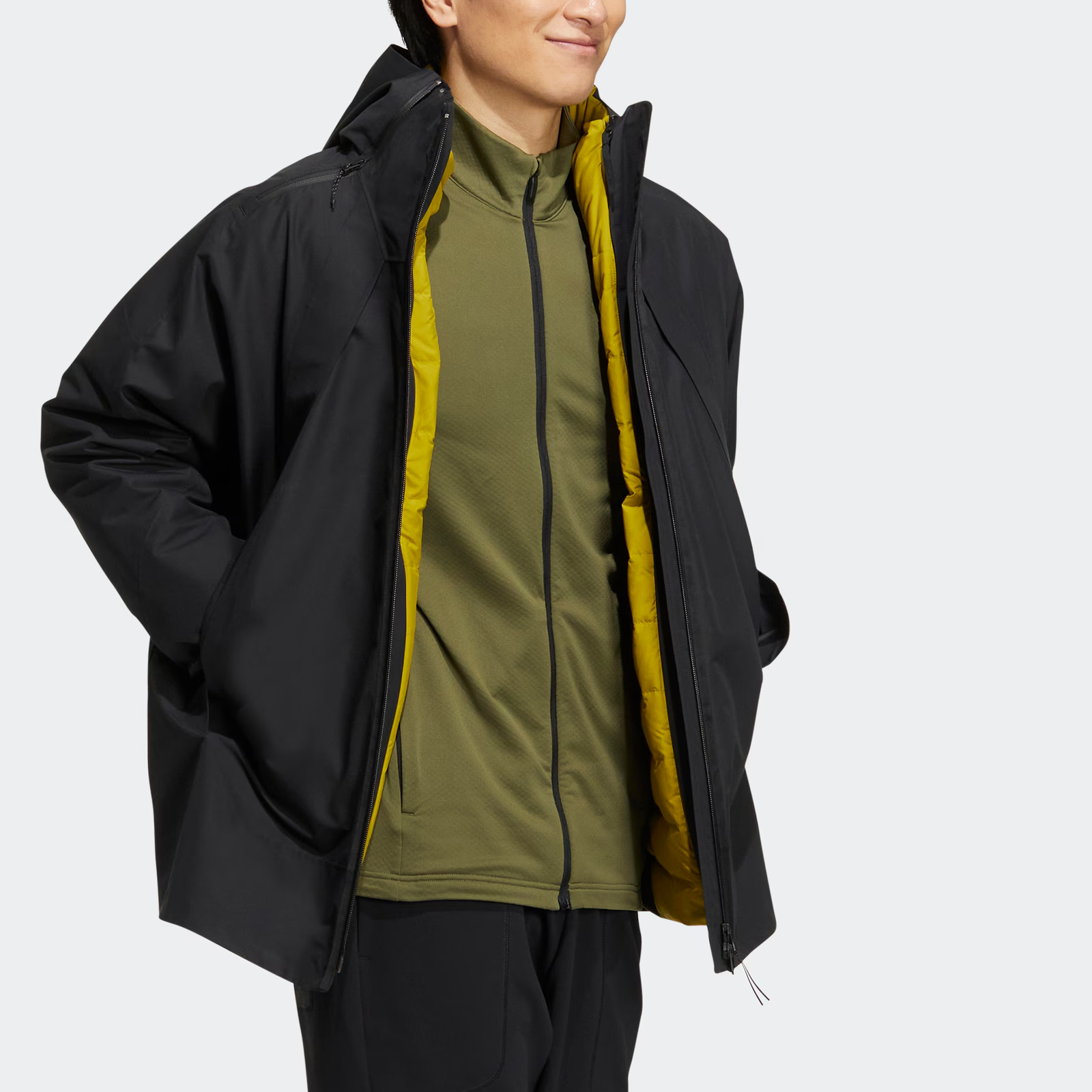 Purchase アディダス RAIN.RDY 防水 3イン1 ダウンジャケット ブラック ユニセックス HN2011