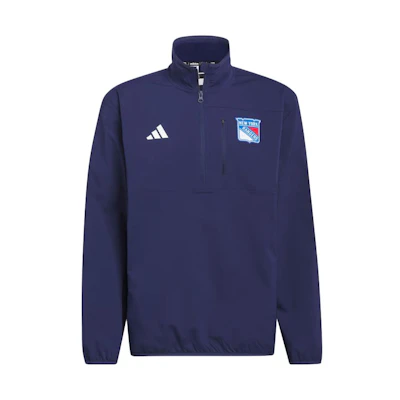 adidas Rangers Fleece Top Quarter-Zip Pullover Navy Retro Sweatshirt IP5835