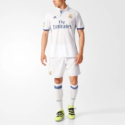 adidas Real Madrid 16/17 Home Jersey Fan Edition White Soccer Shirt Men. S94992 Shop adidas Real Madrid 16/17 Home Jersey Fan Edition White Soccer Shirt Men. S94992